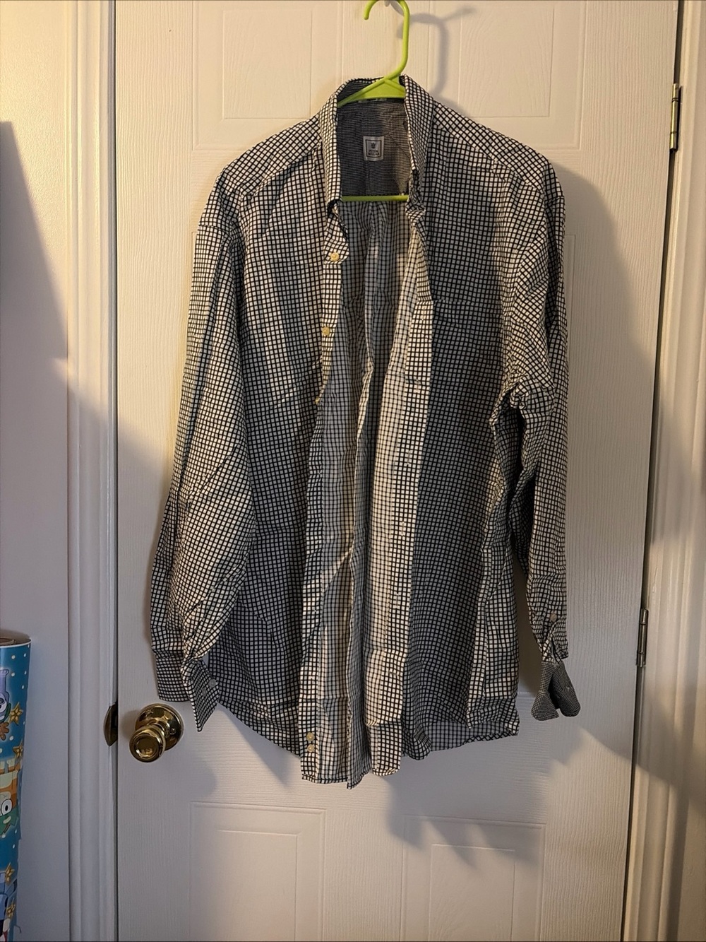 Peter Millar Men's XL Shirt Black/white Check